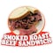 Signmission Smoked Roast Beef SandwichConcession Stand Food Truck Sticker, D-DC-8 Smoked Roast Beef Sandwich19 D-DC-8 Smoked Roast Beef Sandwich19 - alternate 1